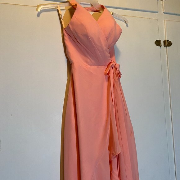 Loyeloy Wrap Halter Bridesmaid /Prom Dress - Picture 5 of 14